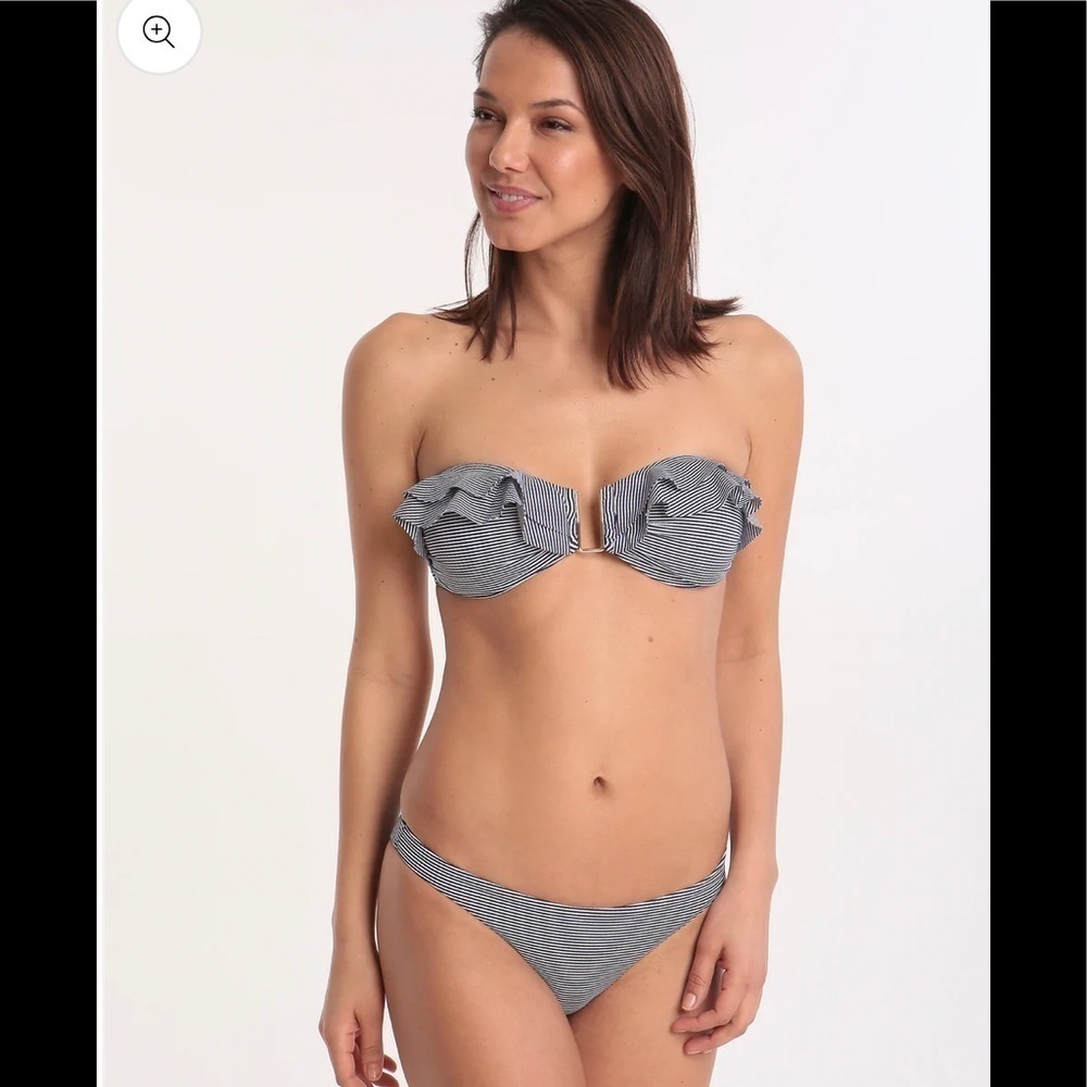 Blue and white striped Melissa Odabash bikini.